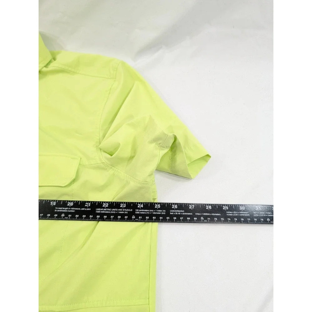 The North Face Men's XL Sniktau Short Sleeve Shirt High‎ Vis Neon Green Vented